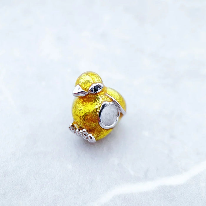 925 Sterling Silver Chicken Charm Beads Autumn Animal Diy Jewelry