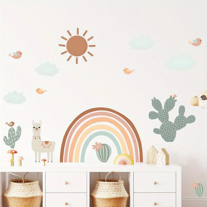 Colourful Cartoon Sheep Wall Stickers For Nursery Decor