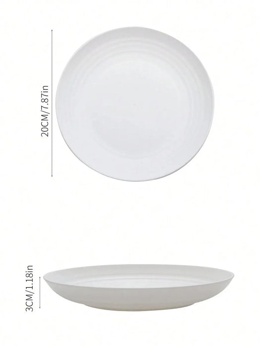 4 / 8 / 12 Piece Reusable Dessert Plates Dishwasher & Microwave Safe Ideal For Home Parties Picnics & Camping