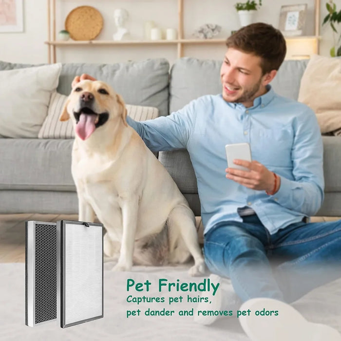 2 Pack Replacement Filter Compatible With Ma-112 Air Purifier 3 In 1 Pre-Filter H13 True Hepa Filter And Activated Carbon Filter