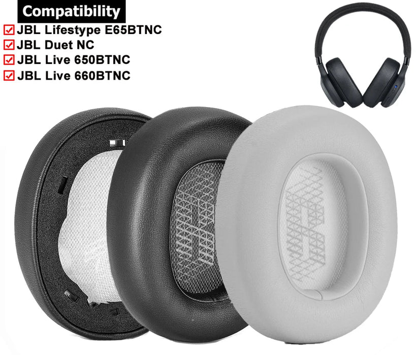 Pair of Foam Ear Pads For Jbl E65 / E65Btnc / Duet Nc / Live 650Btnc / 660Btnc