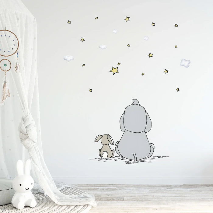 Adorable Elephant Wall Sticker For Kids Room