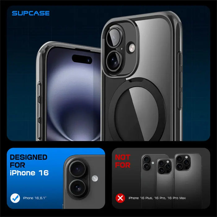 For Iphone 16 Ub Mag Stand Series Shockproof Protective Magnetic Phone Case With Camera Control Capture Button