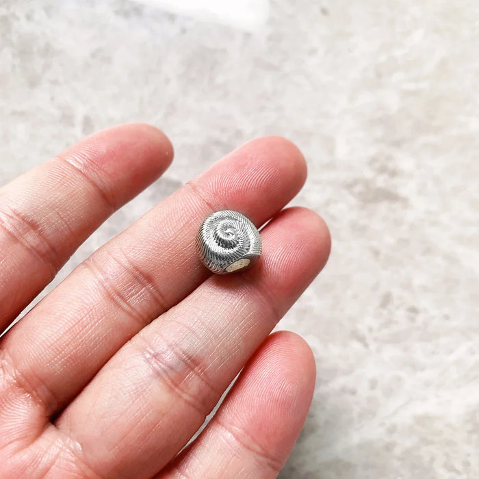 925 Sterling Silver Seashell Beads Diy Charm Jewelry Accessory For Women