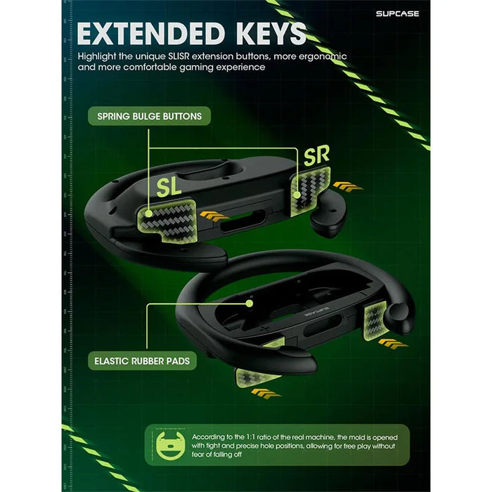 For Nintendo Switch 2 2025 Racing Games Accessories Joycon Controller Steering Wheel Grip Set