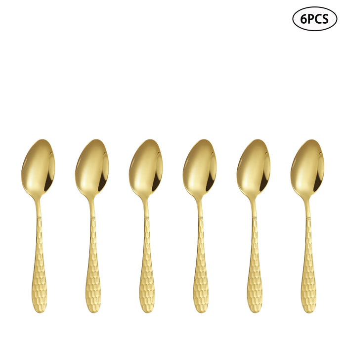 4 / 6 / 16 / 24 Piece Stainless Steel Gold Cutlery Set For Family & Restaurants