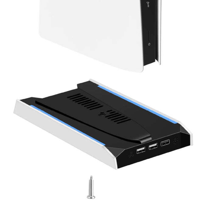 Controller Charging Dock For Ps5 Slim / Ps5 Pro Rgb Vertical Cooling Stand Base With 3 Usb 2.0 Ports Game Console Base Bracket
