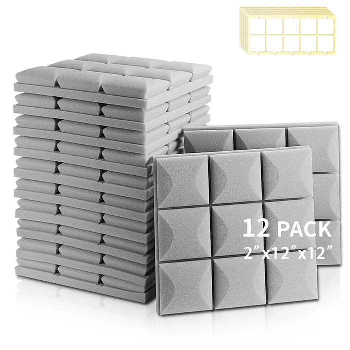 12 Pack Acoustic Foam Panels For Soundproofing Ktv Studio Bedroom