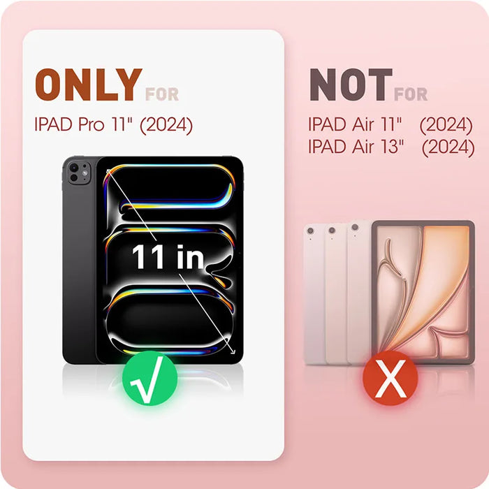 For Ipad Pro 11 2024 Release Cosmo Full-Body Trifold Stand Marble Flip Case With Auto Sleep