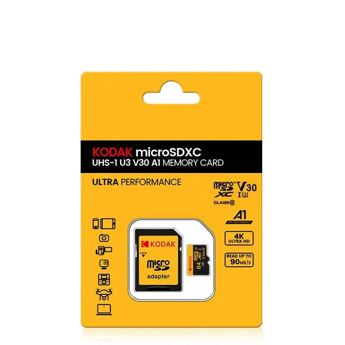 Kodak 512gb Micro Sd Card Class10 U3 90mb/s 4k Hd 32gb To 128gb USB Reader Compatible