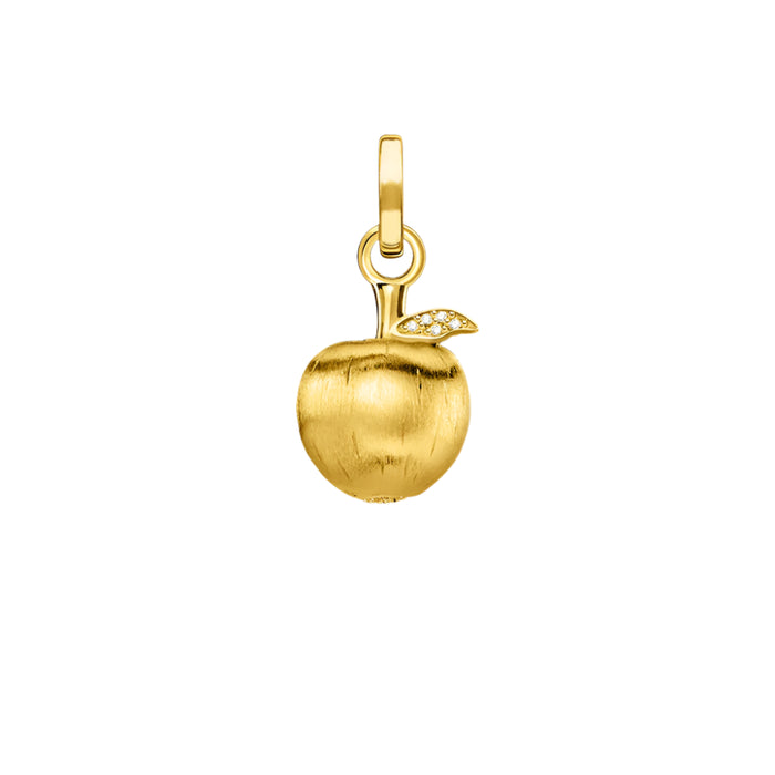 925 Sterling Silver Summer Gold Apple Pendant Jewelry For Women