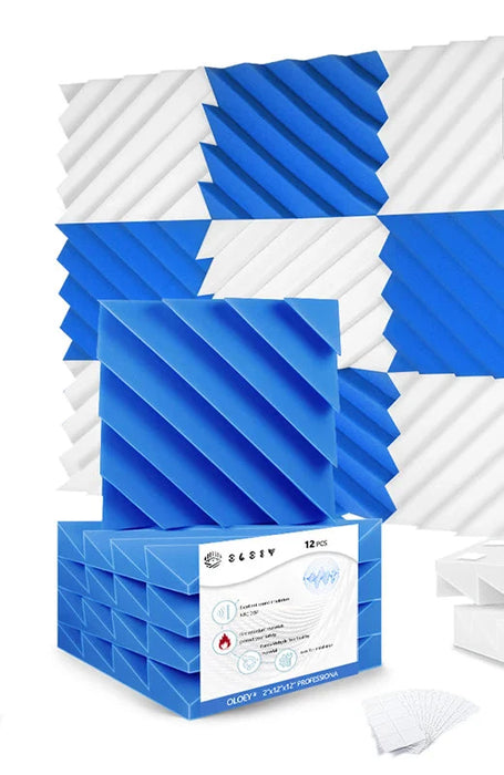 12 Pieces Self-Adhesive Soundproof Panels For Door & Wall Insulation