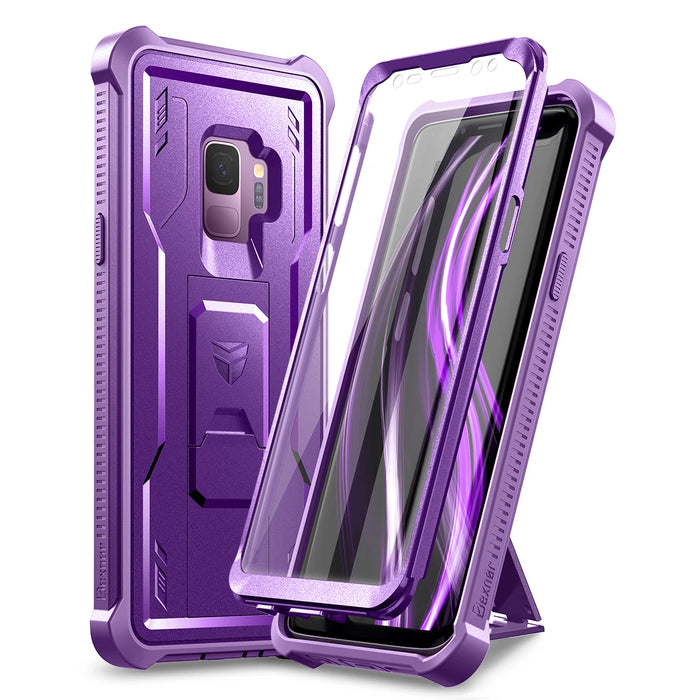 For Samsung Galaxy S9 Heavy Duty Military Grade Protection Shockproof Case Built In Screen Protector And Kickstand