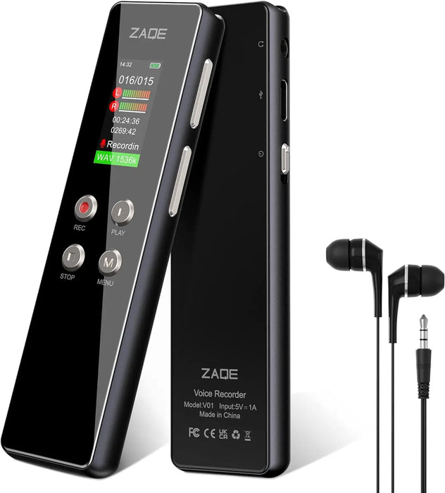 64Gb Voice Recorder With Playback Noise Reduction Password Protection