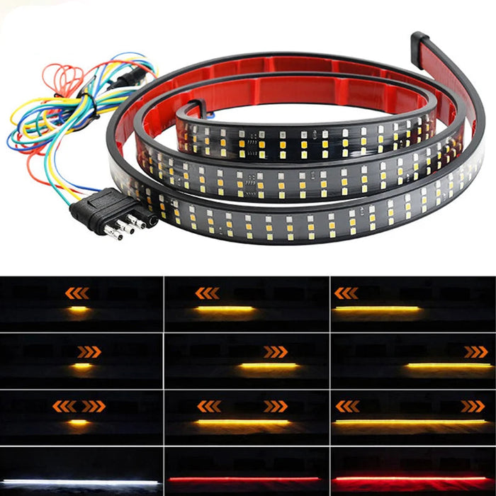 12V 48 / 60 Led Car Brake Turn Signal Light Strip For Pickup Truck Rear Tail Double Flash