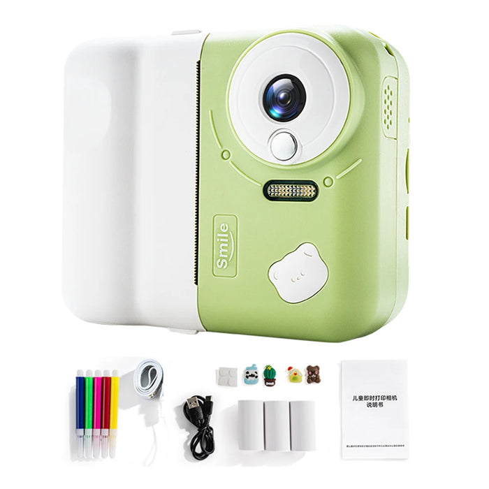 Hd 1080P Digital Camera Video Mini Camera Printer Kids Instant Camera Print 2.4 Ips Screen Children Video Camera For Kids Toys