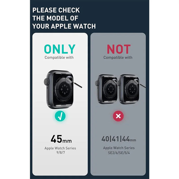 For Apple Watch 9 / 8 / 7 45Mm Armorbox Shockproof Rugged Bumper Watch Band With 2 X Tempered Glass Screen Protector