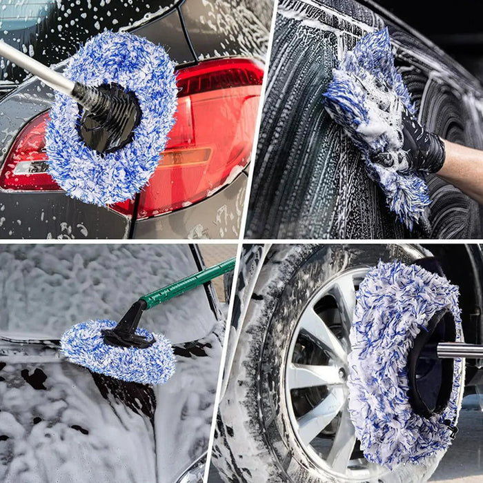 Plush Mop Brush Cover For Car Wash Long Handle Replacement Cloth Cleaning Accessories