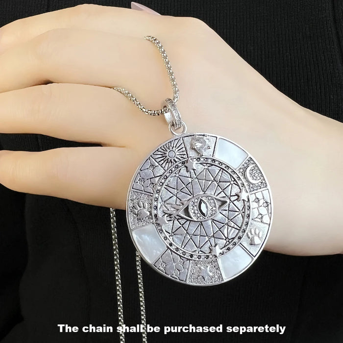 925 Sterling Silver Mystical Symbols Pendant Fashion Accessory For Men & Women