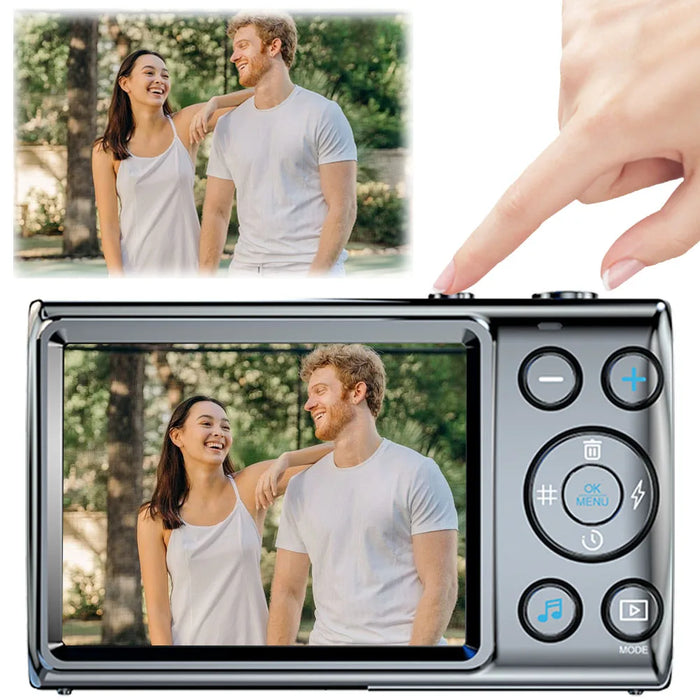 4K Digital Camera 64Mp 18X Digital Zoom Vlogging Video Camera Outdoor Anti-Shake Flash Recorder Autofocus Point Shoot Camera