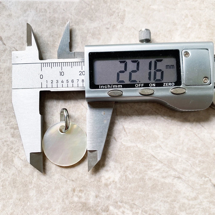 925 Sterling Silver Shell Disc Pendant Fashion Jewelry For Women