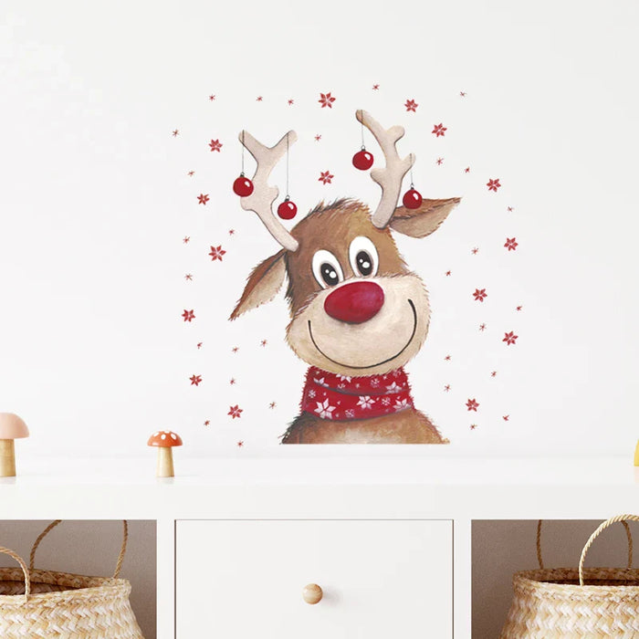 Charming Reindeer Wall Stickers For Festive Home Decor