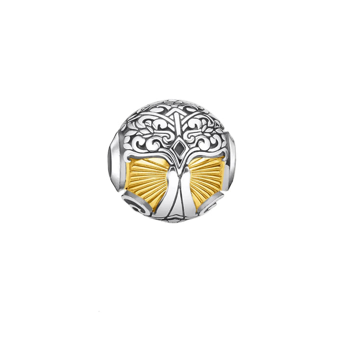 925 Sterling Silver Gold Bead Love Tree Charm European Diy Jewelry Accessory For Women & Men