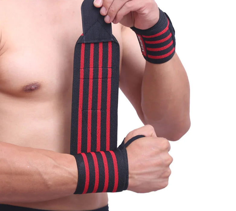 Pair of Weightlifting Wrist Wraps Gym Straps For Powerlifting & Strength Training