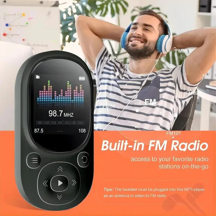 32Gb Clip Mp3 Player Mini Portable Music Player With Fm Radio Recording Pedometer