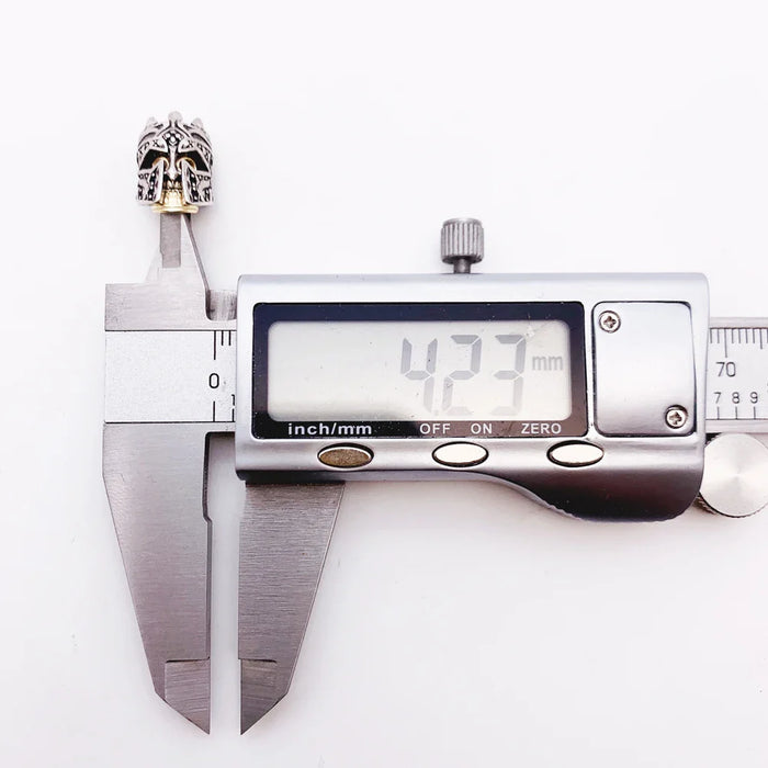 925 Sterling Silver Skull Knight Bead Street Charm