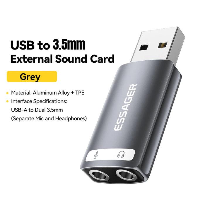 Usb Sound Card External 3.5Mm Usb Adapter Earphone Micphone Speaker Audio Interfacer For Ps4 Laptop Computer Sound Card