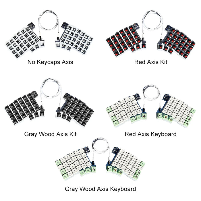 54 Split Keyboard Wired Hot Swap Support Qmk / Vial Keyboard Single Mode Connection Customized Keyboard Rp2040 Zero Board Control