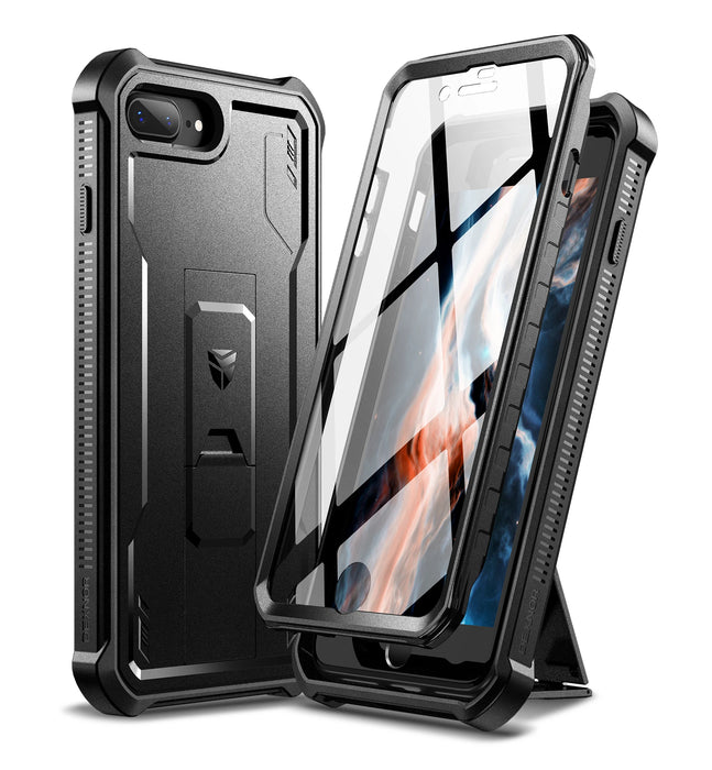 For Iphone 7 Plus / 8 Plus 5.5 Inch Heavy Duty Military Grade Protection Shockproof Phone Case With Built-In Screen Protector