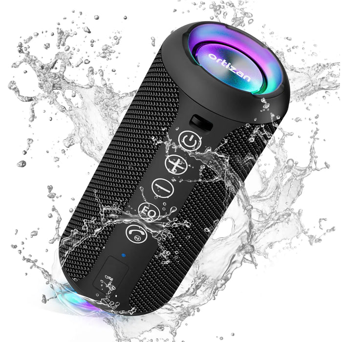 Waterproof Bluetooth Speakers Bass Boost Rgb Lights 30H Playtime