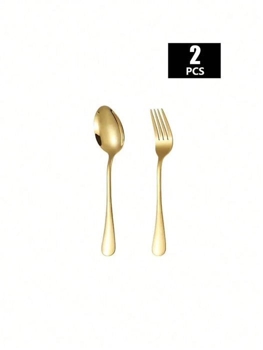 2 / 8 / 12 / 24 Piece Stainless Steel Fork & Spoon Set For Home Restaurant Wedding Party Kitchen