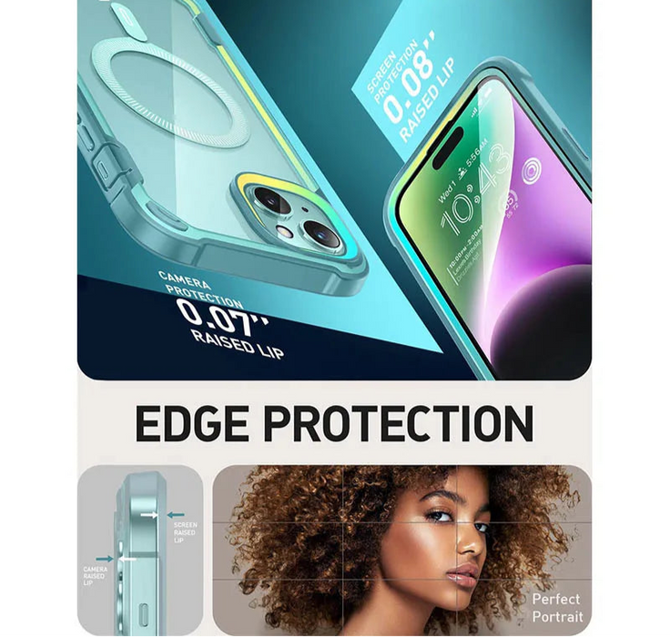 For Iphone 15 Plus 6.7 Inch 2023 Aresmag Shockproof Rugged Magsafe Case With Built-In Screen Protector