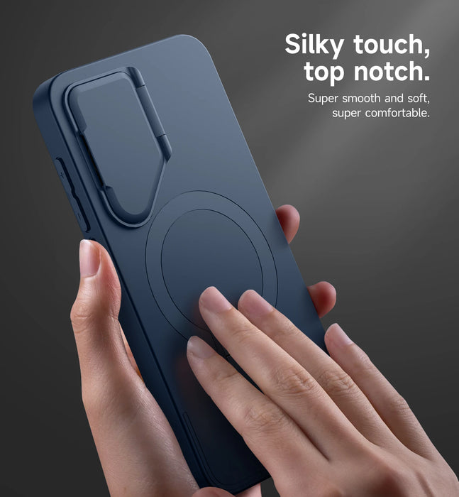 For Samsung Galaxy S25 Ultra S25+ Magnetic Shockproof Bumper Protective Case With Camera Protector Adjustable Metal Kickstand