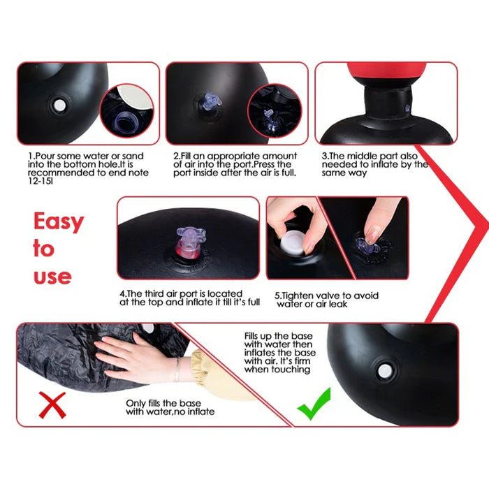 Muay Thai Inflatable Boxing Bag For Training And Relief