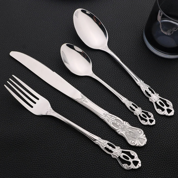 16 Piece Vintage Stainless Steel Cutlery Set