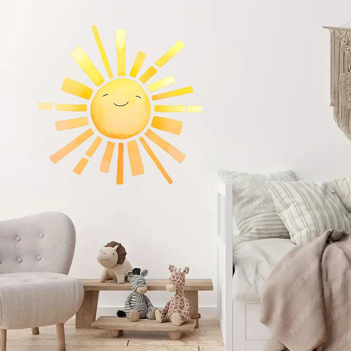 Adorable Cartoon Sun Wall Sticker For Kids Room Decor