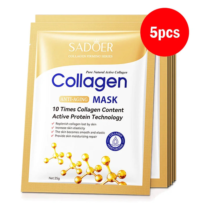 5 / 10 Piece Hydrating Collagen Face Mask