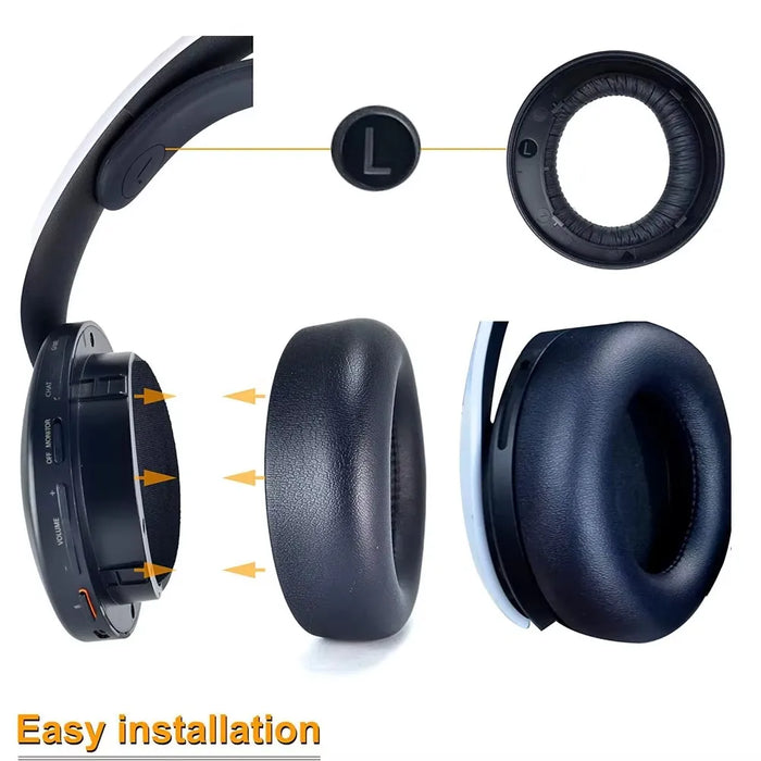 Pair of Memory Foam Ear Pads For Ps5 Pulse 3D Wireless Headphones Replacement Cushions