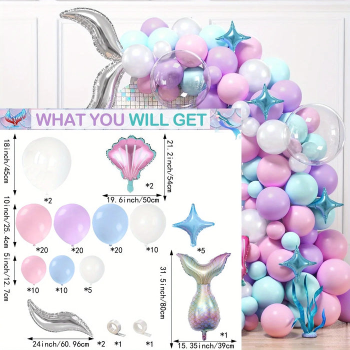 Mermaid Birthday Party Decoration - Suitable For Mermaid Theme Birthday Party Theme Activities Held Anniversary Decoration