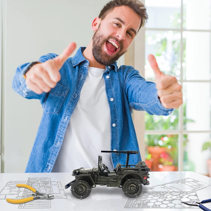 Metal Willys Mb Suv 3D Puzzle Kit For Adults