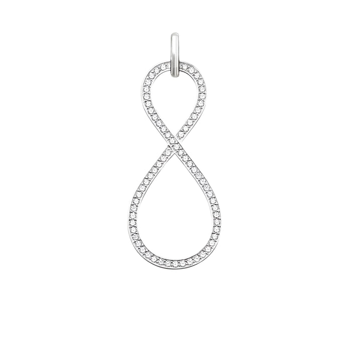 925 Sterling Silver Large Infinity Summer Pendant Trendy Gift For Women