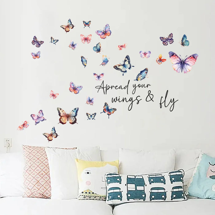 Colourful Butterfly Wall Stickers For Home Decor