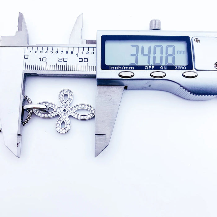 925 Sterling Silver Love Knot Pendant Summer Accessory For Women