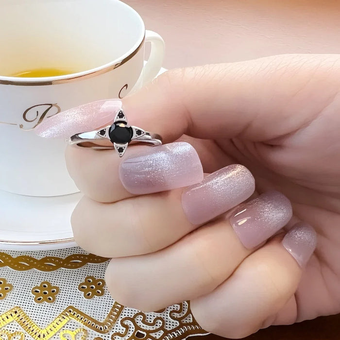 925 Sterling Silver Star Stackable Ring Europe Style Fine Jewerly For Women Romantic Gift