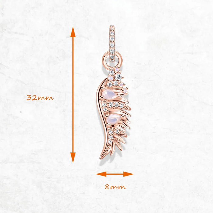 925 Sterling Silver Phoenix Wing Pendant Mythic Jewelry For Women