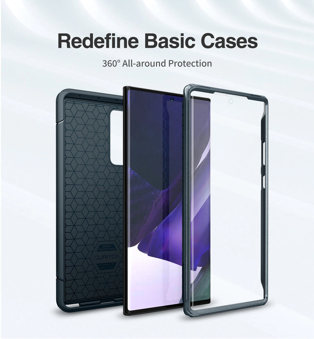 For Samsung Galaxy Note 20 Ultra 6.9 Inch Full-Body Protective Rugged Heavy Duty Shockproof Case 2 Front Frames Protector